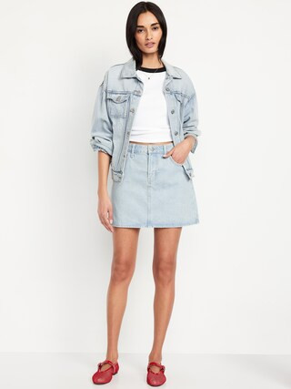 Mid-Rise Wow Jean Mini Skirt | Old Navy | Old Navy (US)