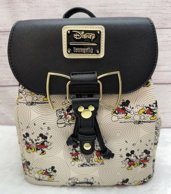 Loungefly Disney Mickey & Minnie Mouse Bow Hardware Mini Backpack Allover NWT | eBay US