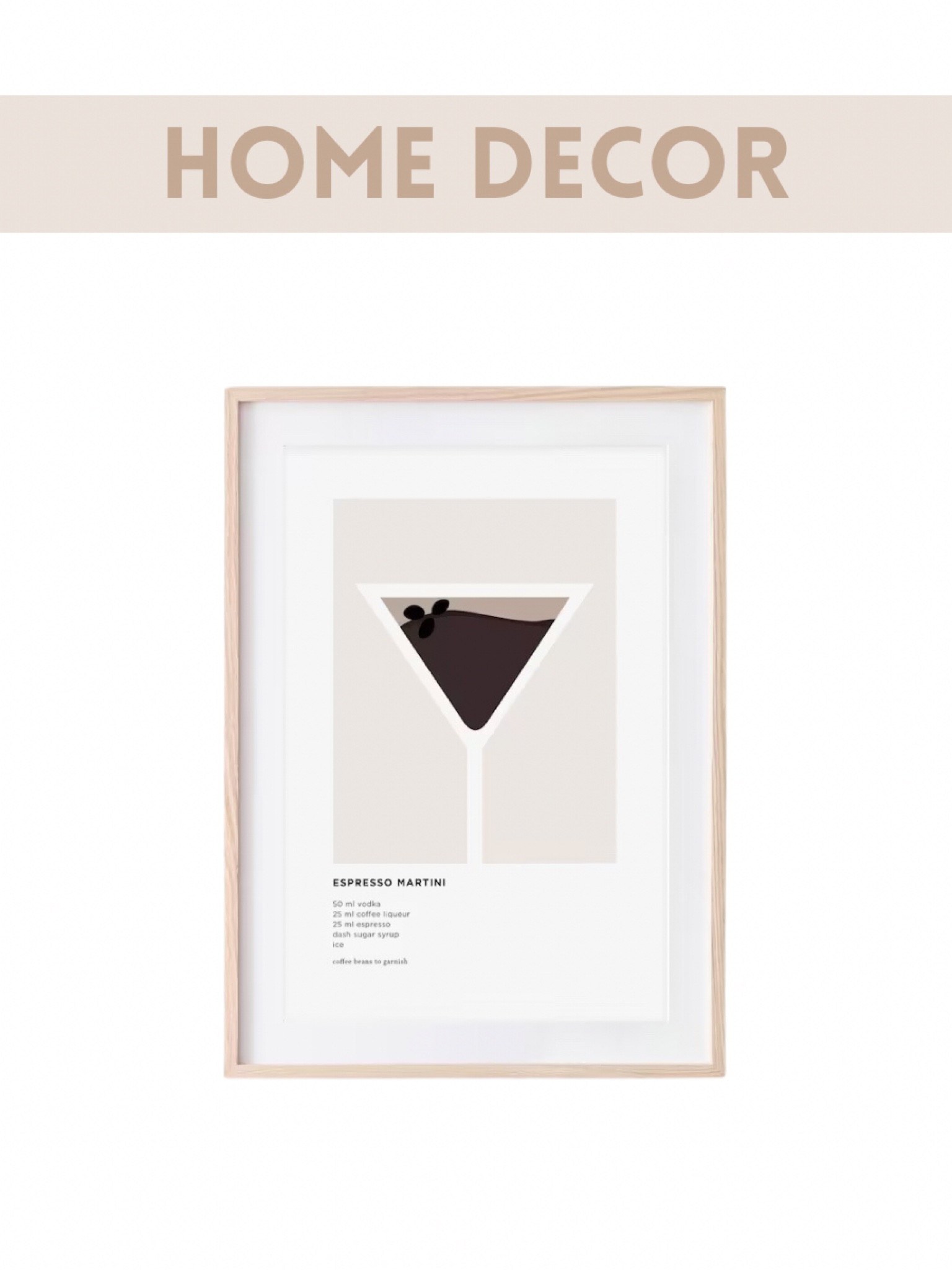 Espresso martini print. Wall art. Bar cart art. Home decor.

#LTKFind #LTKunder50 #LTKhome