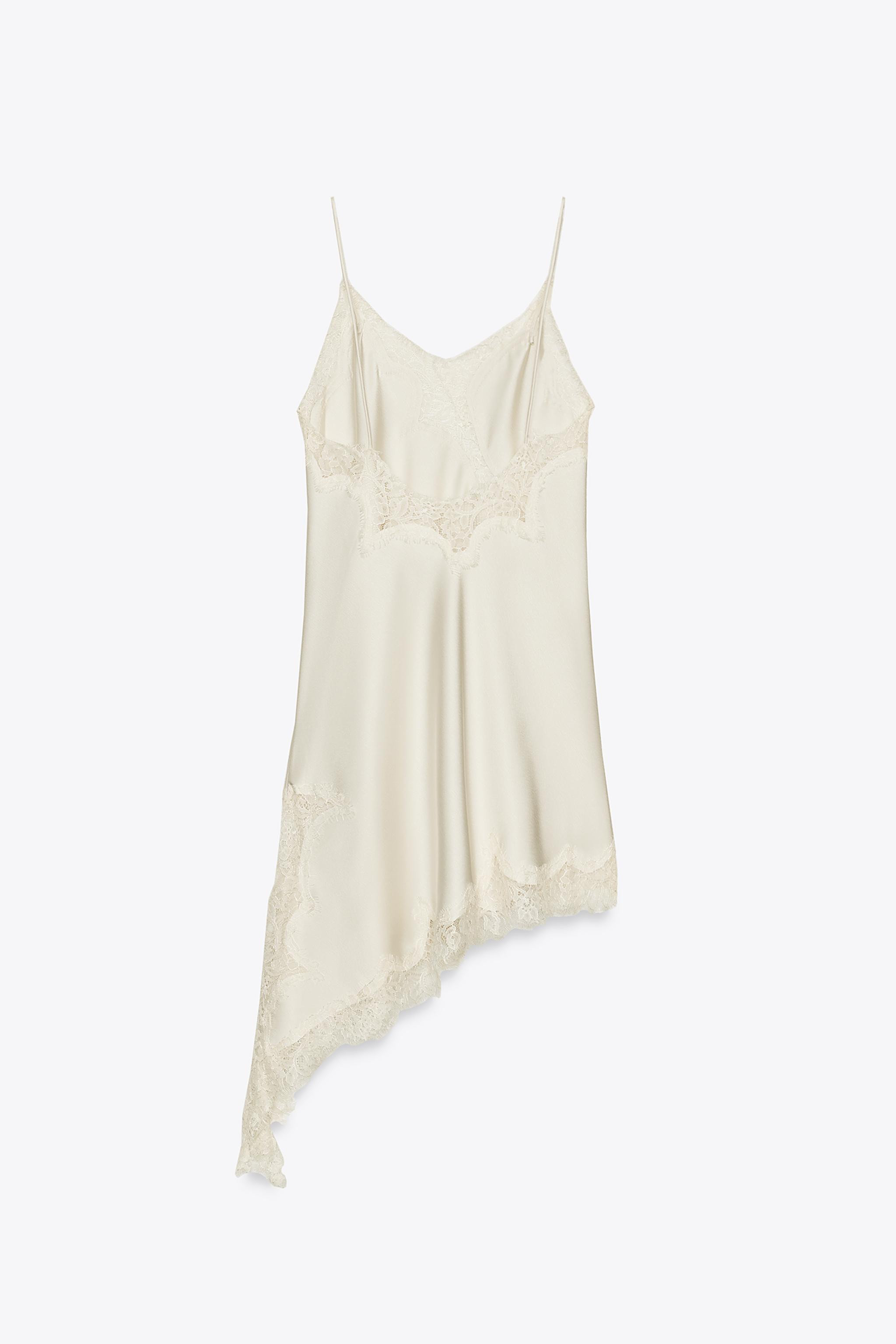 ASYMMETRIC LACE DRESS ZW COLLECTION49.99 GBP Black Brown Oyster-white Ecru / BlackOyster-white | ... | Zara UK