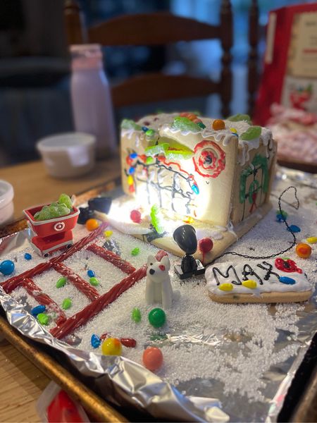 I knew these tiny spotlights would come in handy. Target Store gingerbread house looking good! 

Holiday, Christmas, Terrain

#LTKHoliday #LTKfamily #LTKSeasonal