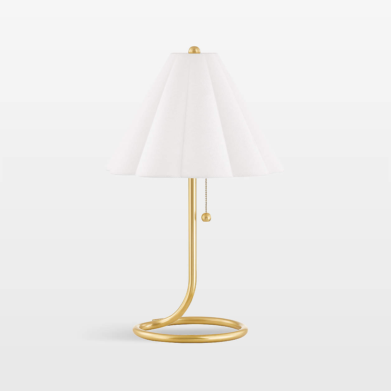 Lille Brass Table Lamp | Crate & Barrel | Crate & Barrel
