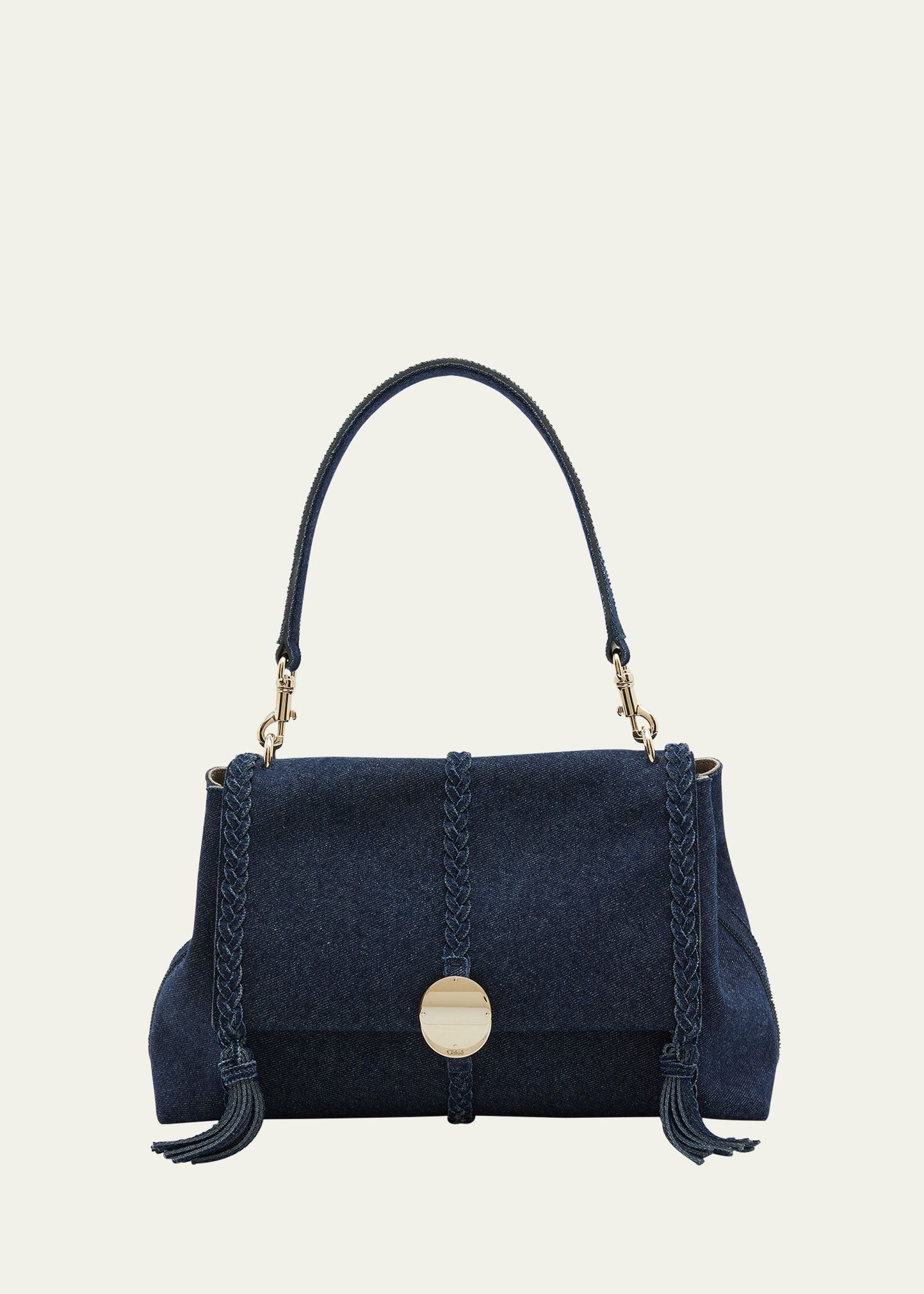 Chloe Penelope Medium Denim Shoulder Bag | Bergdorf Goodman