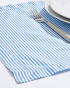 J.Crew set-of-four place mats in heritage seersucker stripe | J. Crew US