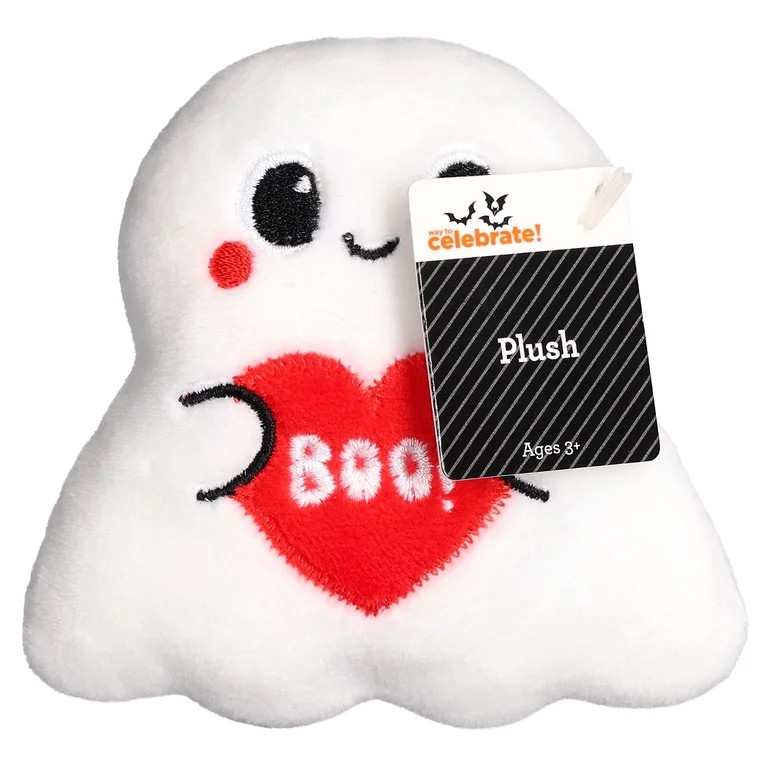Mini Ghost Plush, Red and White, 3.25", Halloween by Way To Celebrate | Walmart (US)