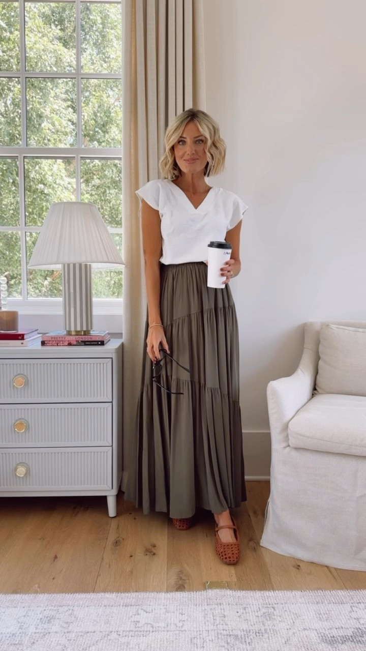 So many ways to style this skirt for a workwear look! This is especially so cute for my teachers who have been asking for outfit ideas!  👏🏼 wearing S. 

Loverly Grey, Amazon find, Amazon fashion, teacher workwear, teacher outfit ideas, affordable fashion, olive midi skirt

#LTKWorkwear #LTKootd