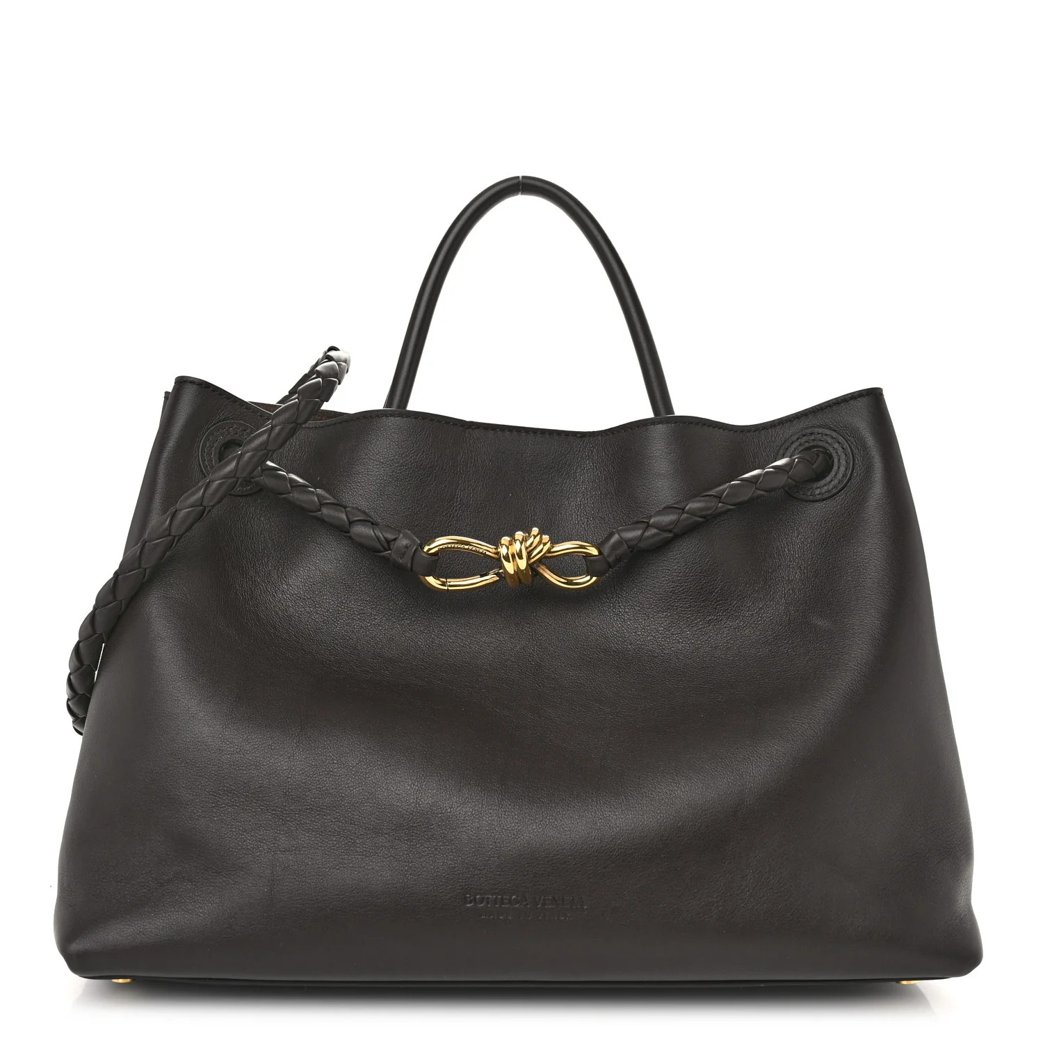 Silky Calfskin Medium Andiamo Shoulder Bag Fondant | FASHIONPHILE (US)