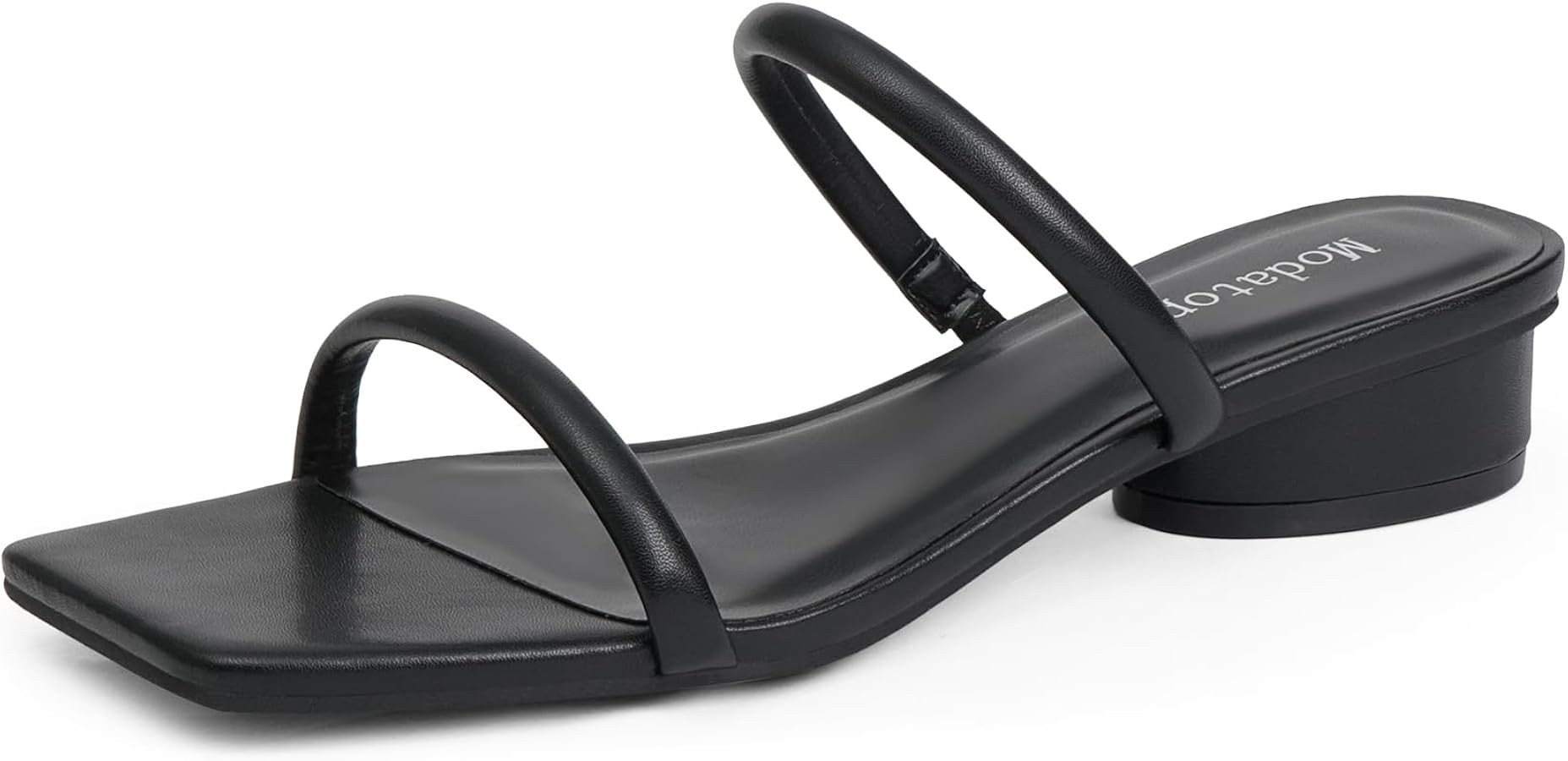 Modatope Women Square Open Toe Heeled Sandals Two Strap for Women | Amazon (US)