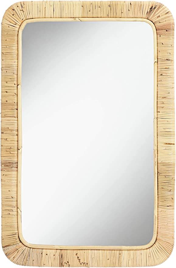 Noble Park Westby Rectangular Vanity Decorative Accent Wall Mirror Modern Rounded Corner Tan Natu... | Amazon (US)