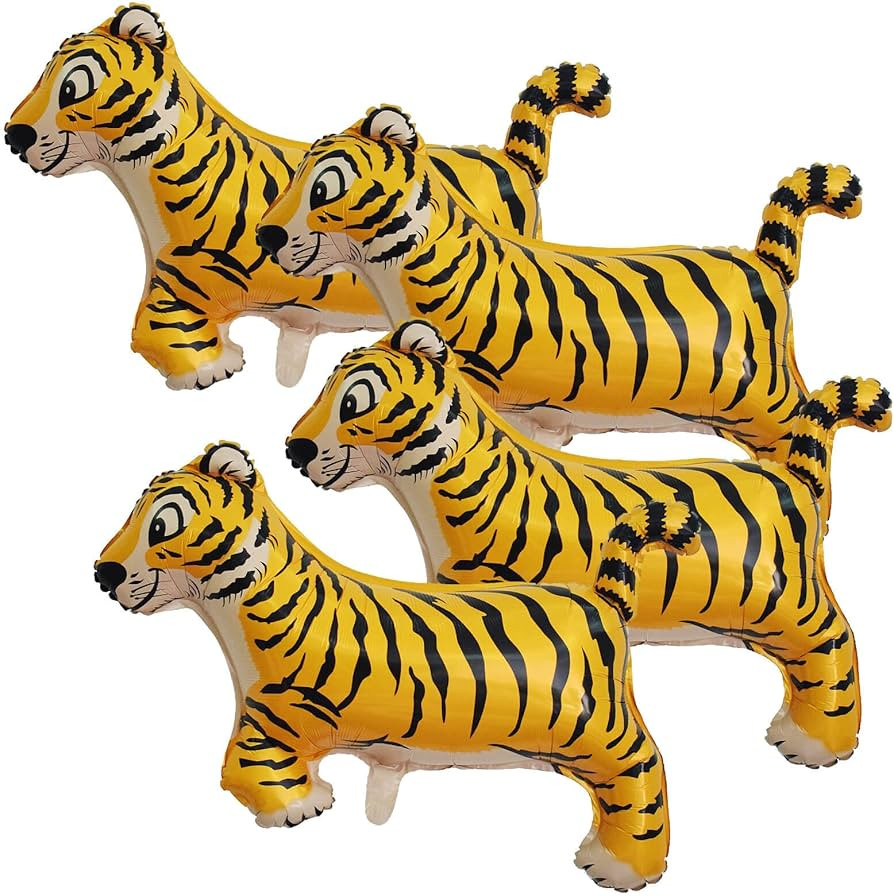 Giant Tiger Balloons 40 Inch Tiger Shaped Balloons Woodland Tiger Balloons for Jungle Safari Them... | Amazon (US)