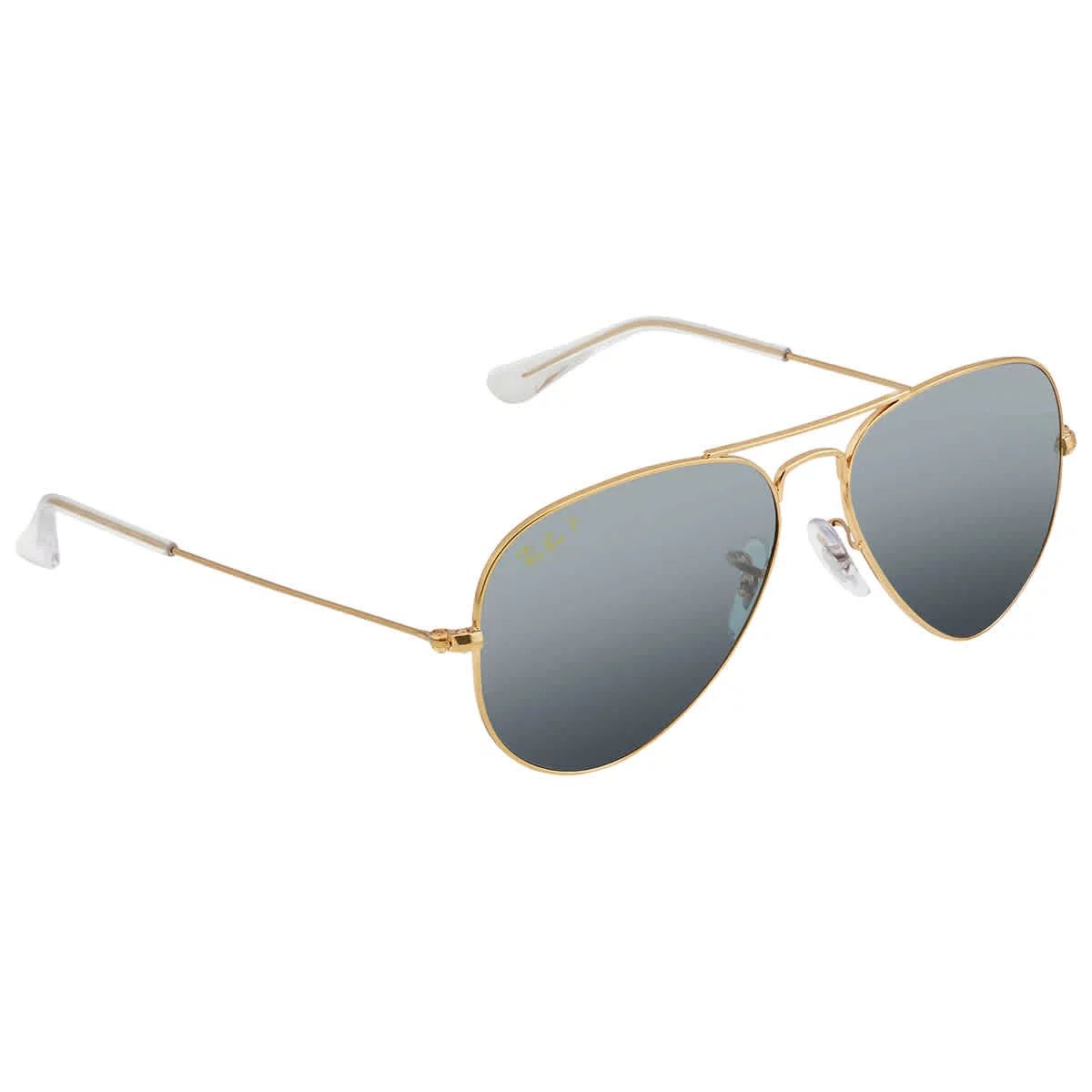 Ray Ban Aviator Chromance Polarized Silver/Blue Mirror Unisex Sunglasses RB3025 9196G6 55 | Walmart (US)