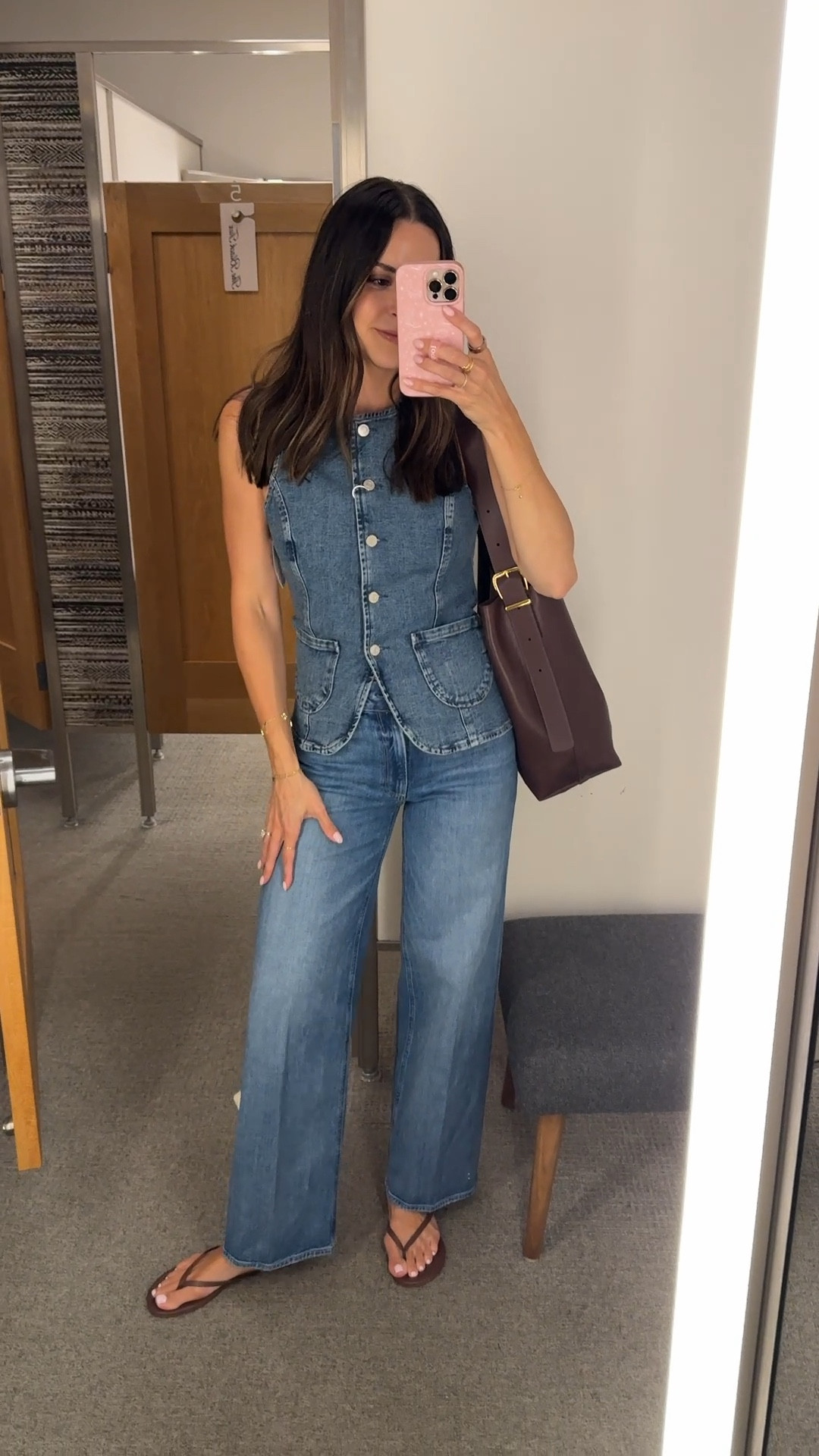 Big fan of this denim on denim look! Vest is true to size (S) and jeans are true to size (27). I’m 5’7” and the jeans were just a bit short for my liking but I loved everything else about them! 

Nordstrom anniversary sale try on / NSale 2025 

#LTKStyleTip #LTKSaleAlert #LTKSeasonal