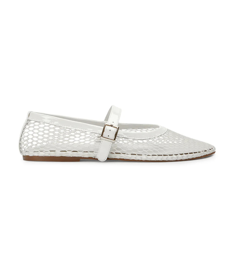 Mia White Mesh/Patent Flats | Casual Shoes | Tony Bianco | Tony Bianco (Australia & New Zealand)