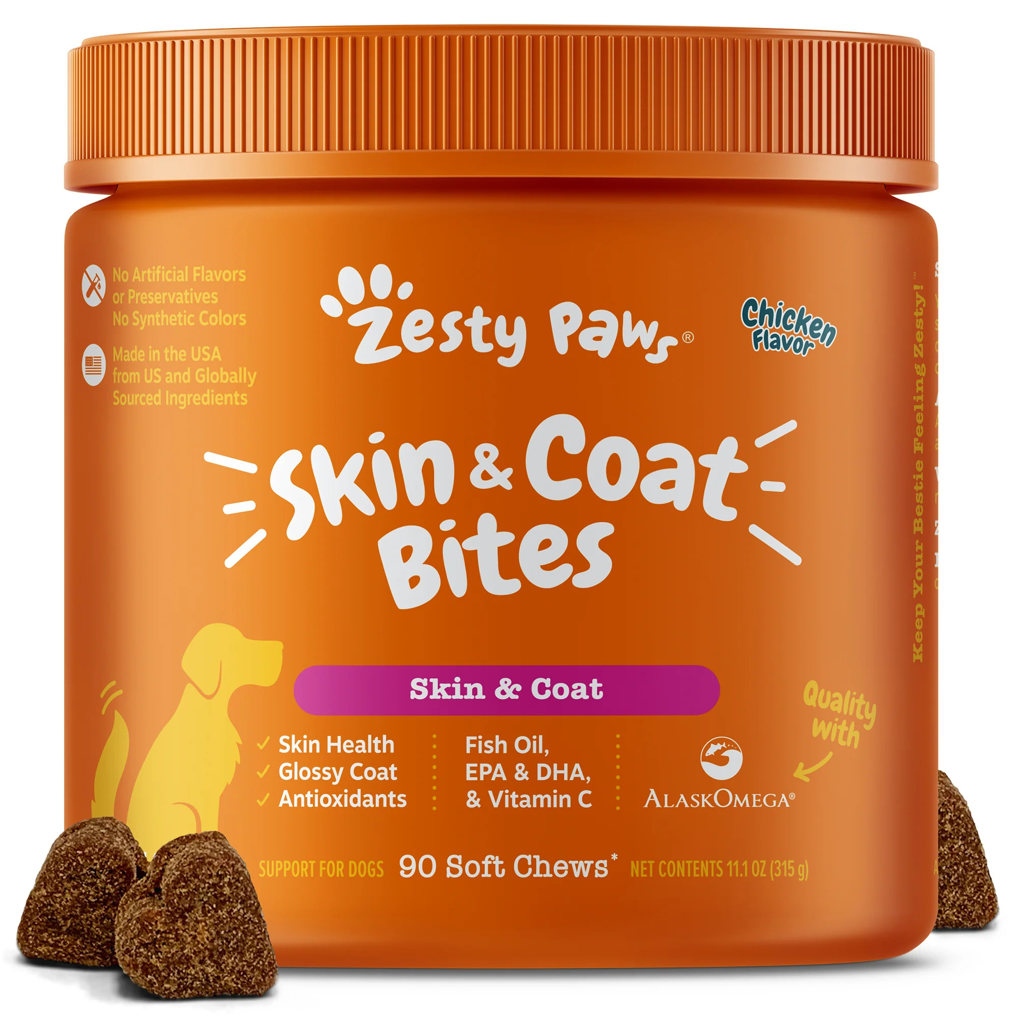 Skin & Coat Bites for Dogs | Zesty Paws