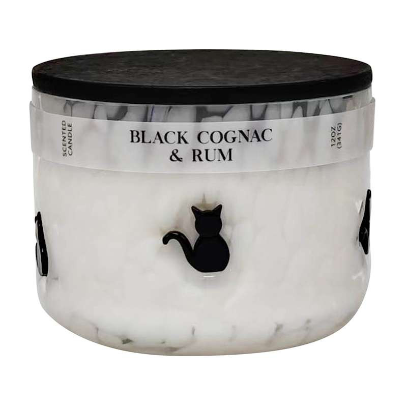 Black Cognac & Rum Scented Icon Jar Candle, 12oz | At Home