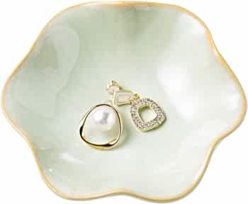 Jewelry Dish Tray, Ring Dish, Ceramic Trinket Tray, Key Bowl, Decorative Plate, Gifts for Friends... | Amazon (US)