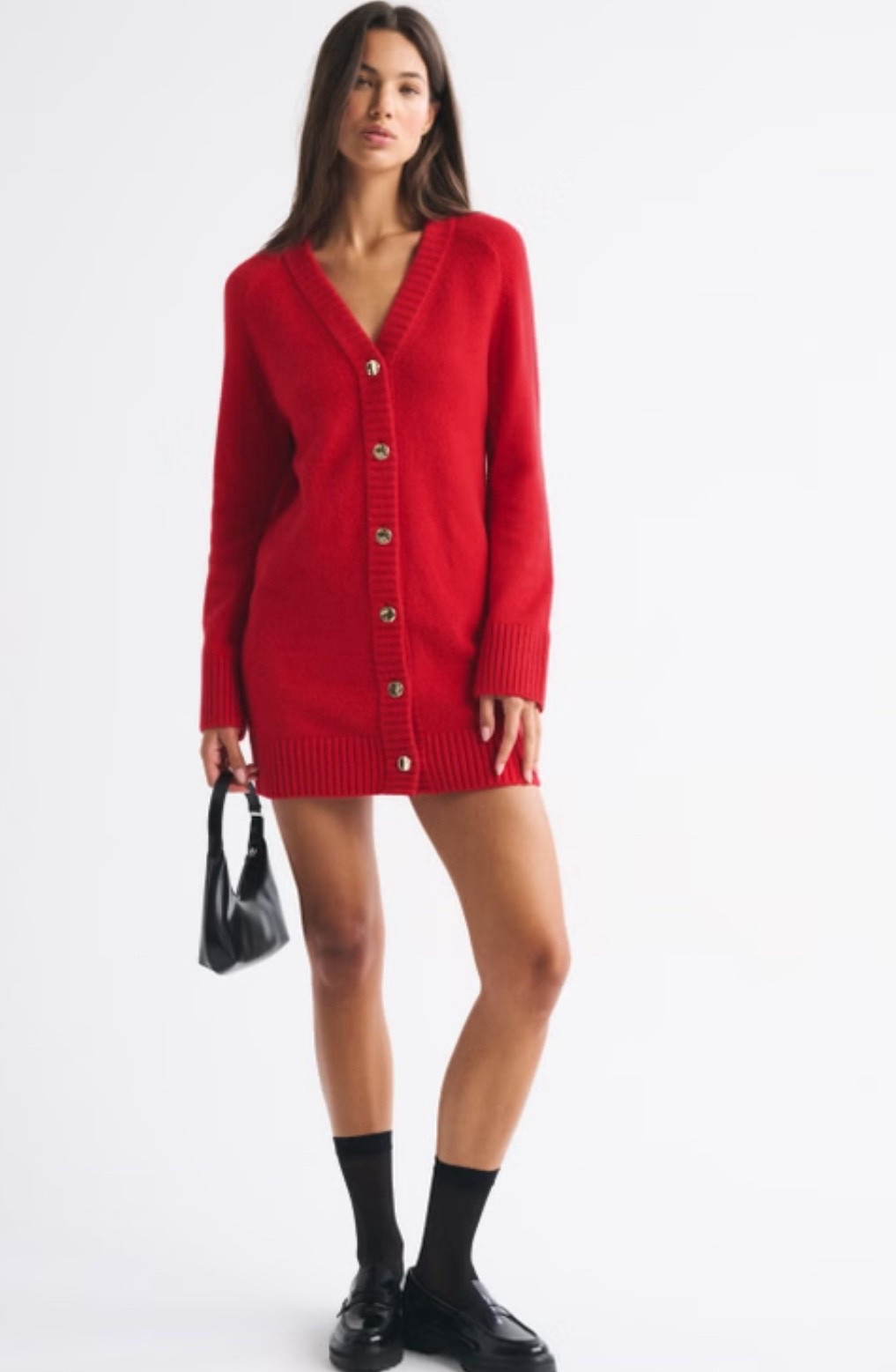 Long-Sleeve Cardigan Mini Sweater Dress. Comes in 4 colors.

#LTKFindsUnder100
