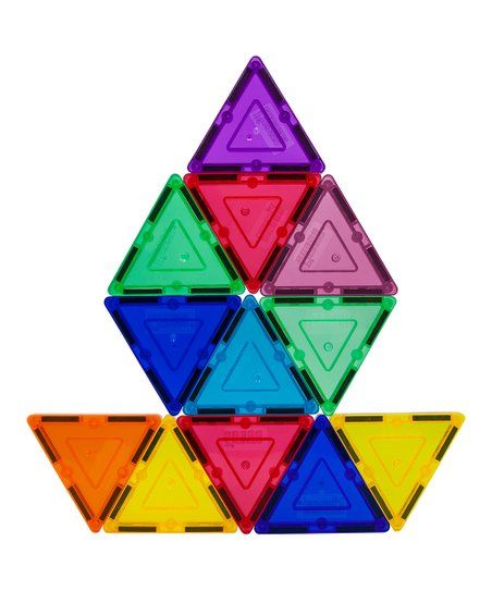 Small Triangle 12-Piece 3-D Magnetic Building Block Expansion Pack | Zulily