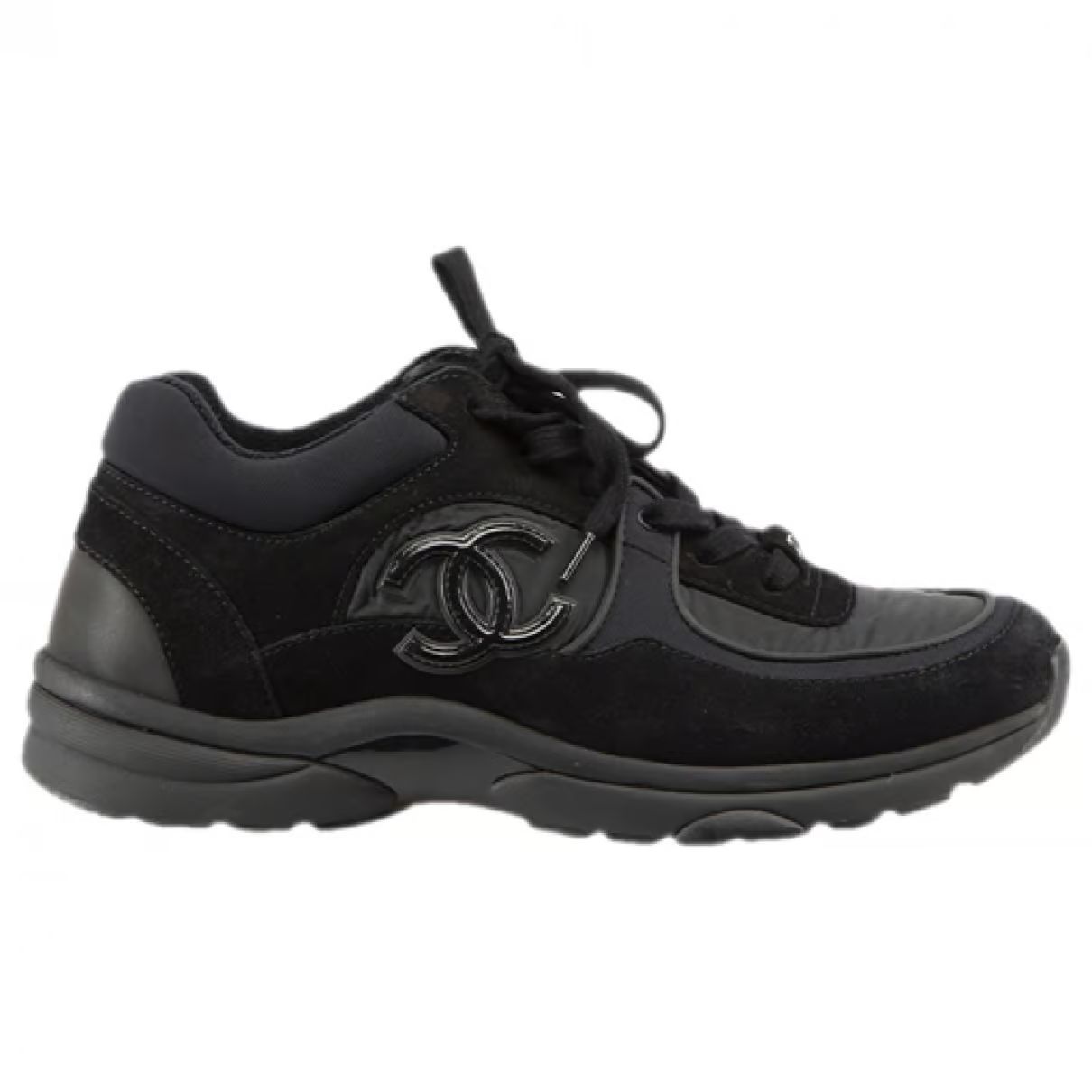 Ankle strap trainers Chanel Black size 40 IT in Suede - 36432342 | Vestiaire Collective (Global)