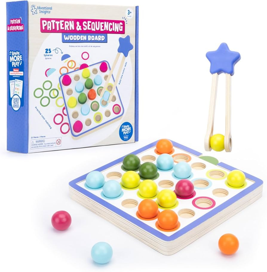 Educational Insights Pattern & Sequencing Wooden Board | Amazon (US)