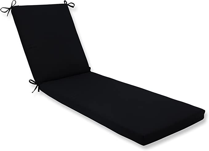 Pillow Perfect Indoor/Outdoor Chaise Lounge Cushion with Sunbrella Canvas Black Fabric, 80 in. L ... | Amazon (US)