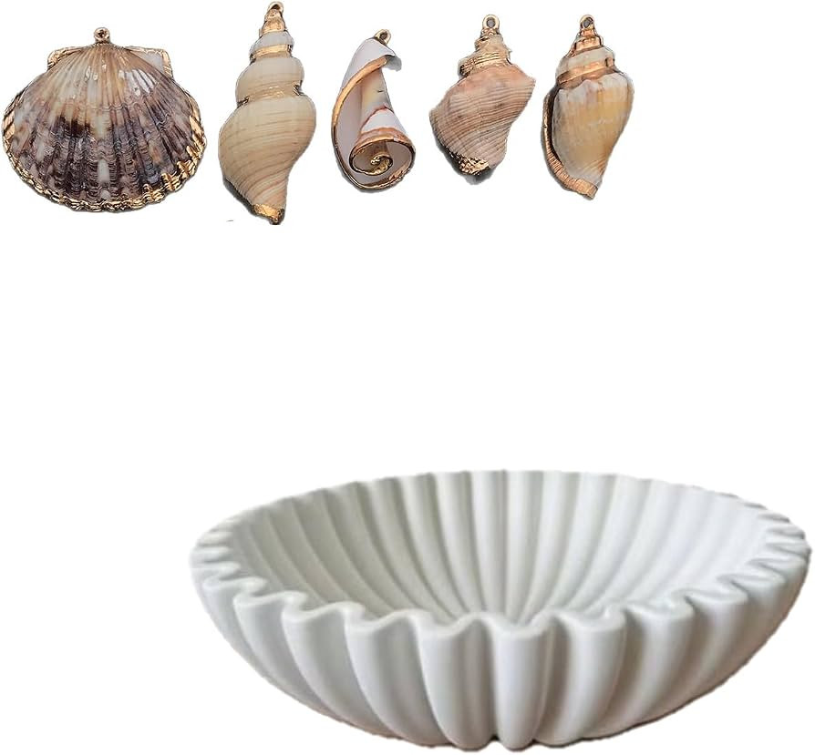Ruffle Decorative Bowl – Large Modern Fruit Bowl for Kitchen Counter, Sculptural Centerpiece fo... | Amazon (US)