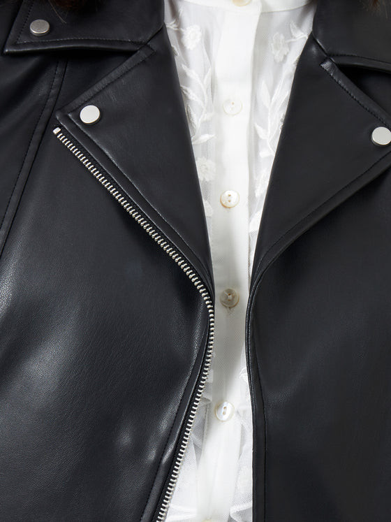Etta PU Faux Leather Biker Jacket | French Connection (UK)