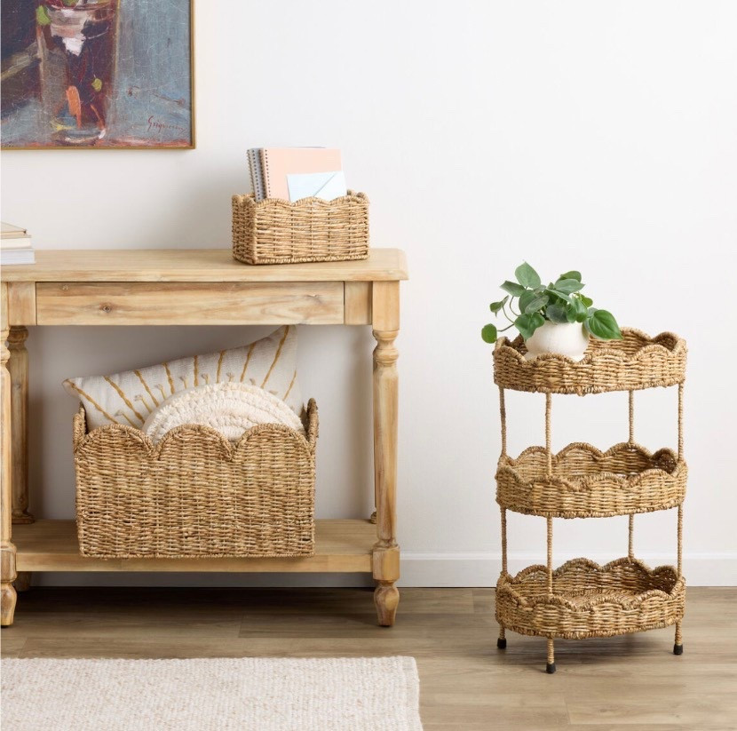 Scalloped storage baskets. World market finds. Home organizing and storage.

#LTKHome #LTKFindsUnder100 #LTKmomlife