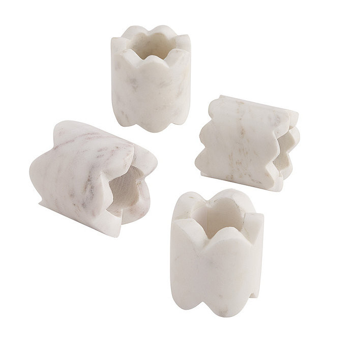Savi Marble Napkin Rings - Set of 4 | Ballard Designs, Inc.
