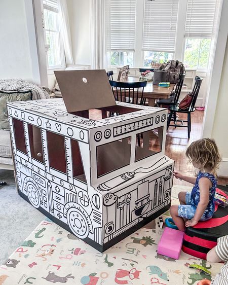 So many hours of fun for toddlers and kids and even babies - Amazon cardboard bus for $30! 

#LTKkids #LTKfamily #LTKhome