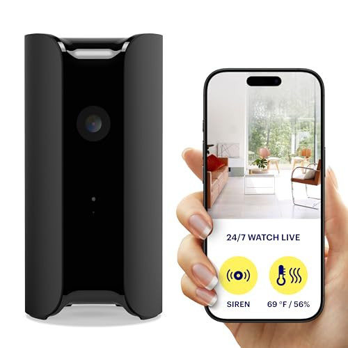 Canary Pro Indoor Home Security Camera 1080p HD WiFi IP | 24/7 Watch Live Video, Siren, Climate Monitor, Motion Alerts, Two-Way Talk, Night Vision, 10x Zoom, Private Mode, Works with Alexa and More | Amazon (US)