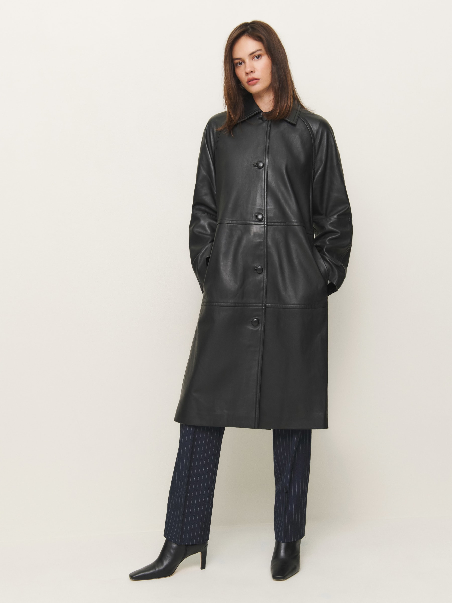 Veda Beck Leather Trench | Reformation (Global)