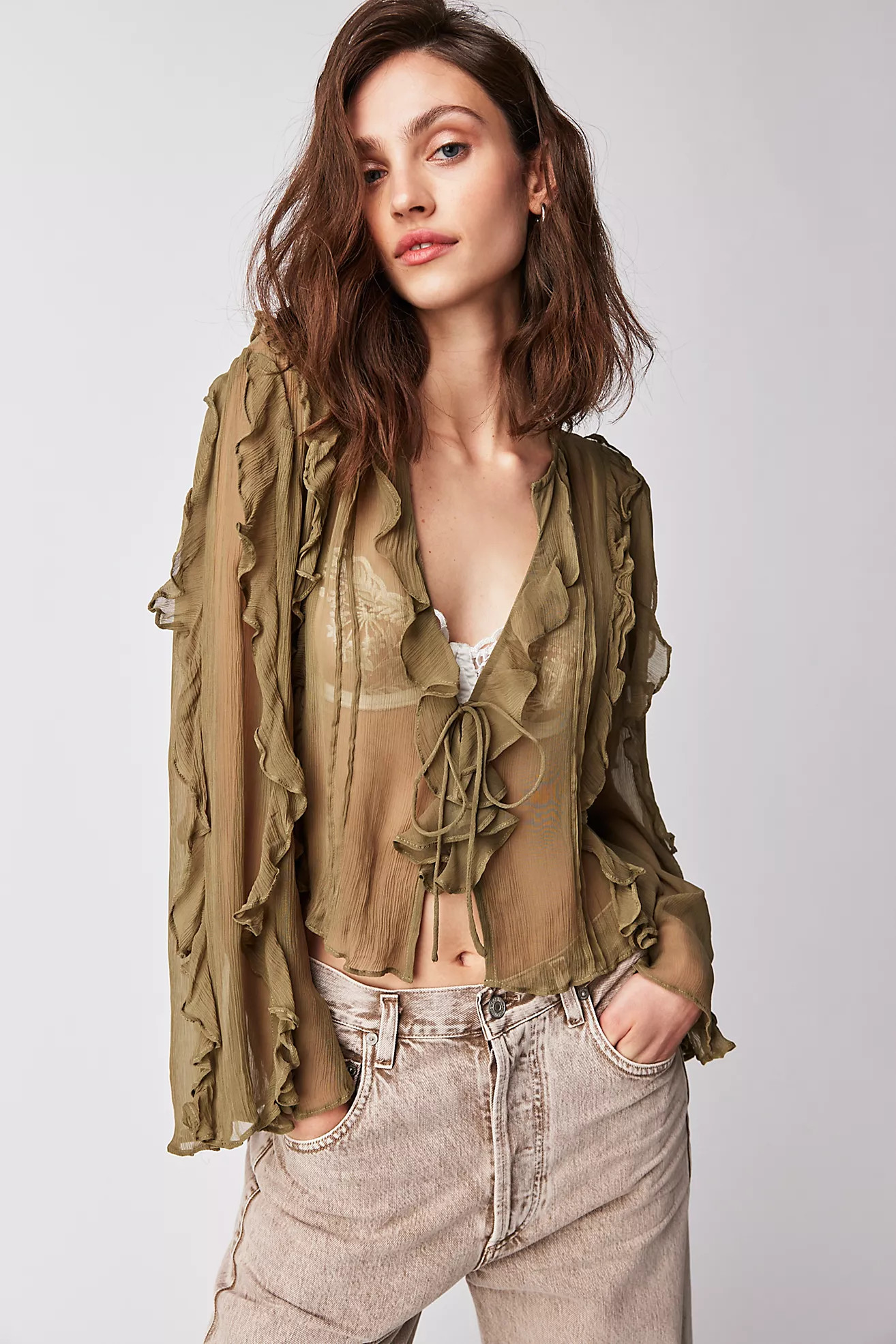 Chiffon Ruffle Top | Free People (Global - UK&FR Excluded)