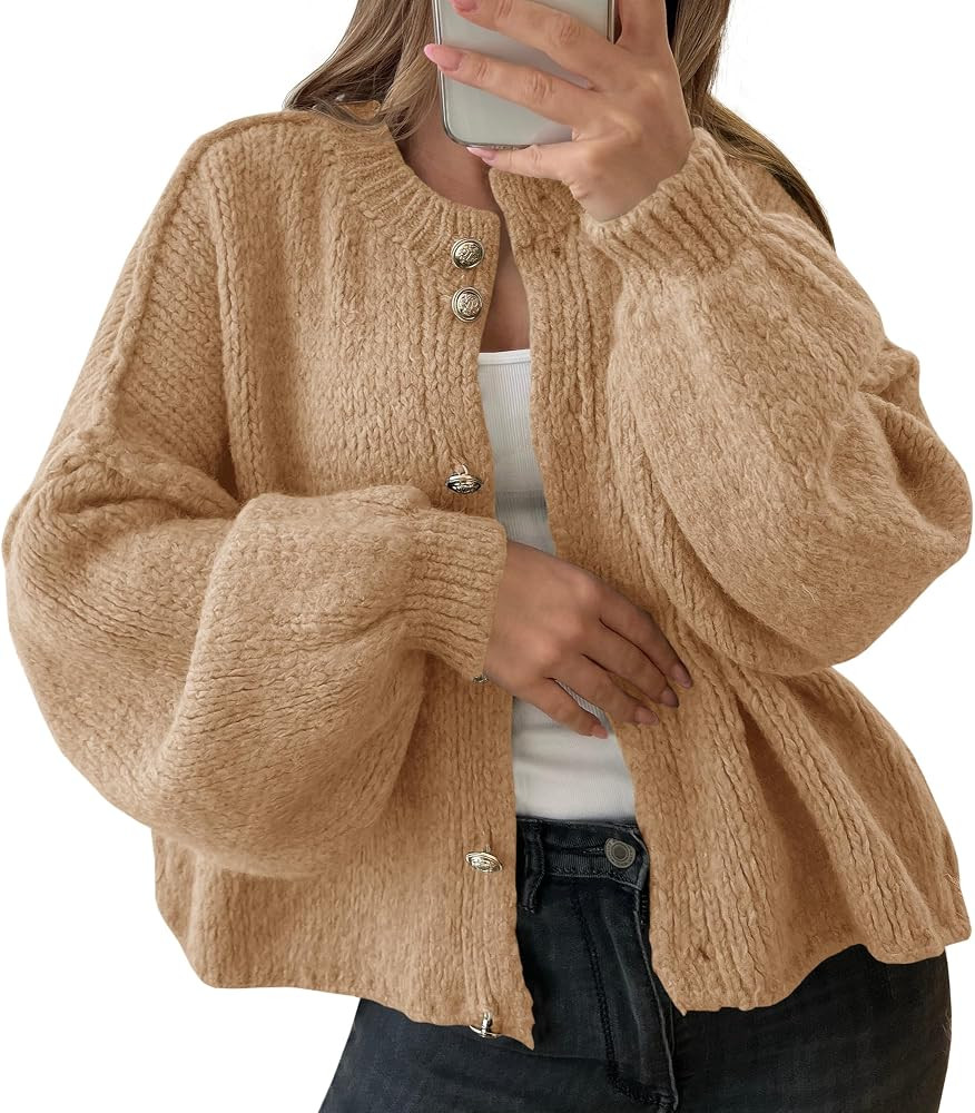 Saodimallsu Womens Oversized Cardigans Long Sleeve Chunky Sweater Coats | Amazon (US)