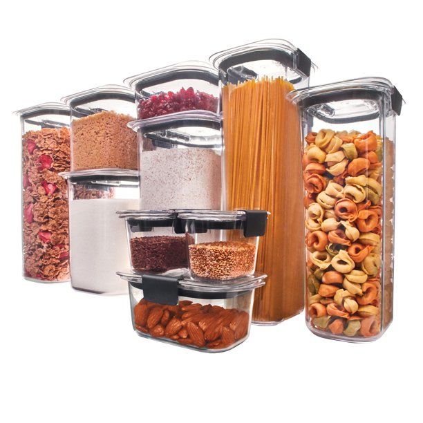Rubbermaid Brilliance Pantry Food Storage Containers, 20 Piece Set | Walmart (US)