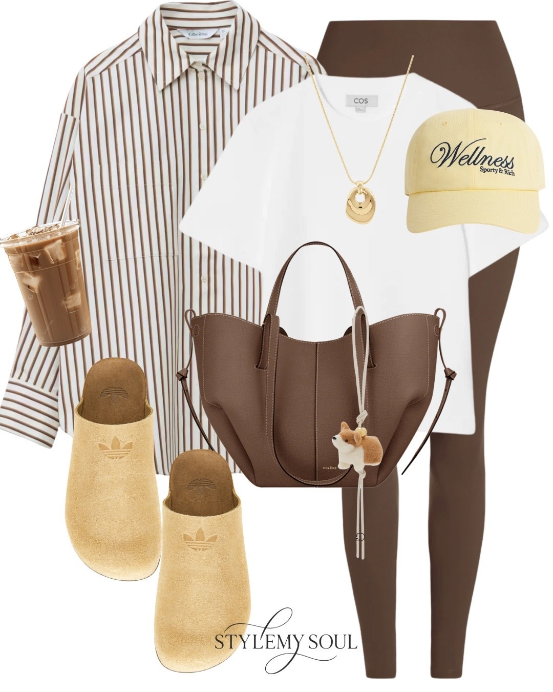 Striped shirt, leggings, adidas mules, bag, Tshirt, cap

#LTKautumn #LTKFashionMonth #LTKmidsize