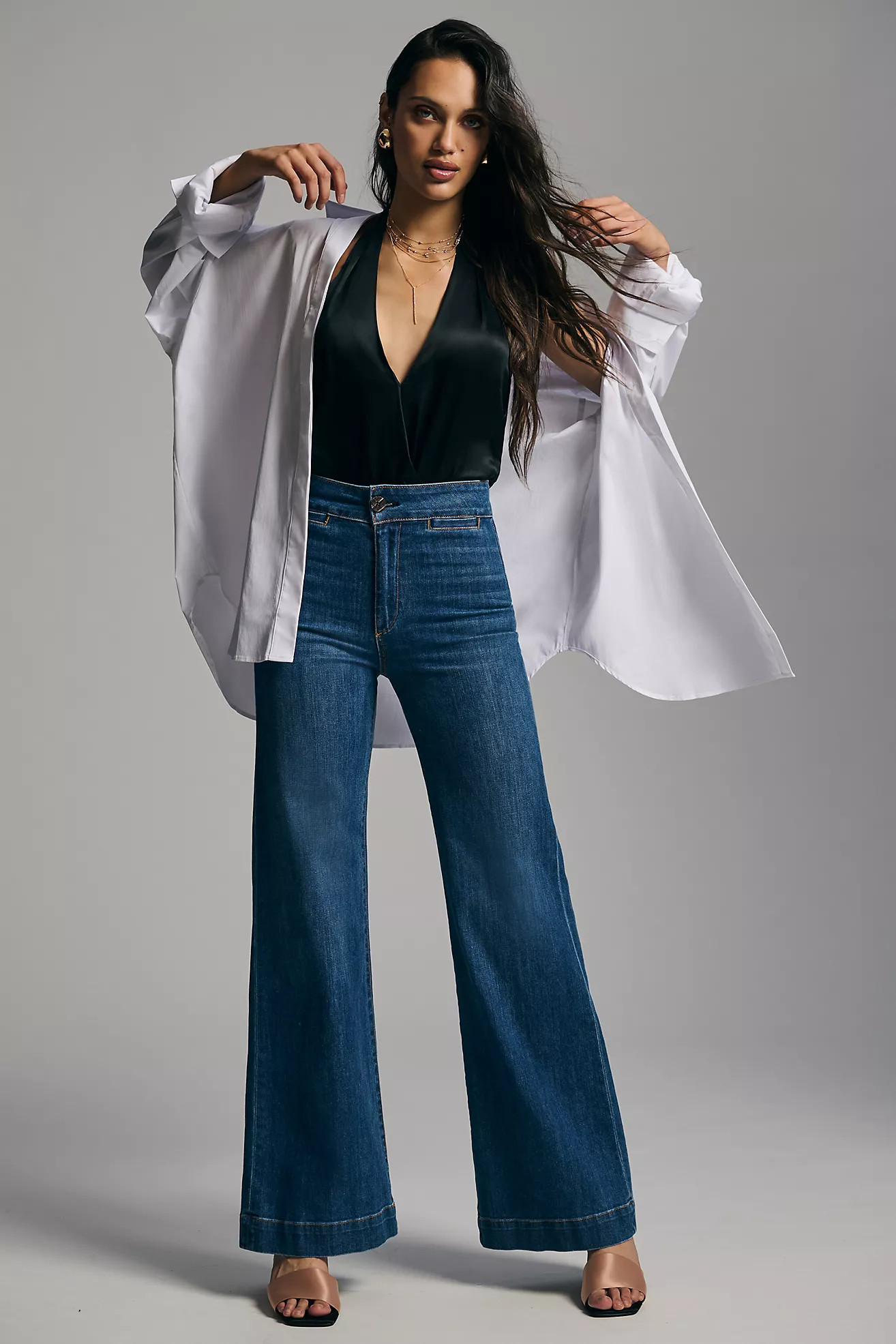 ASKK NY Brighton High-Rise Wide-Leg Jeans | Anthropologie (US)