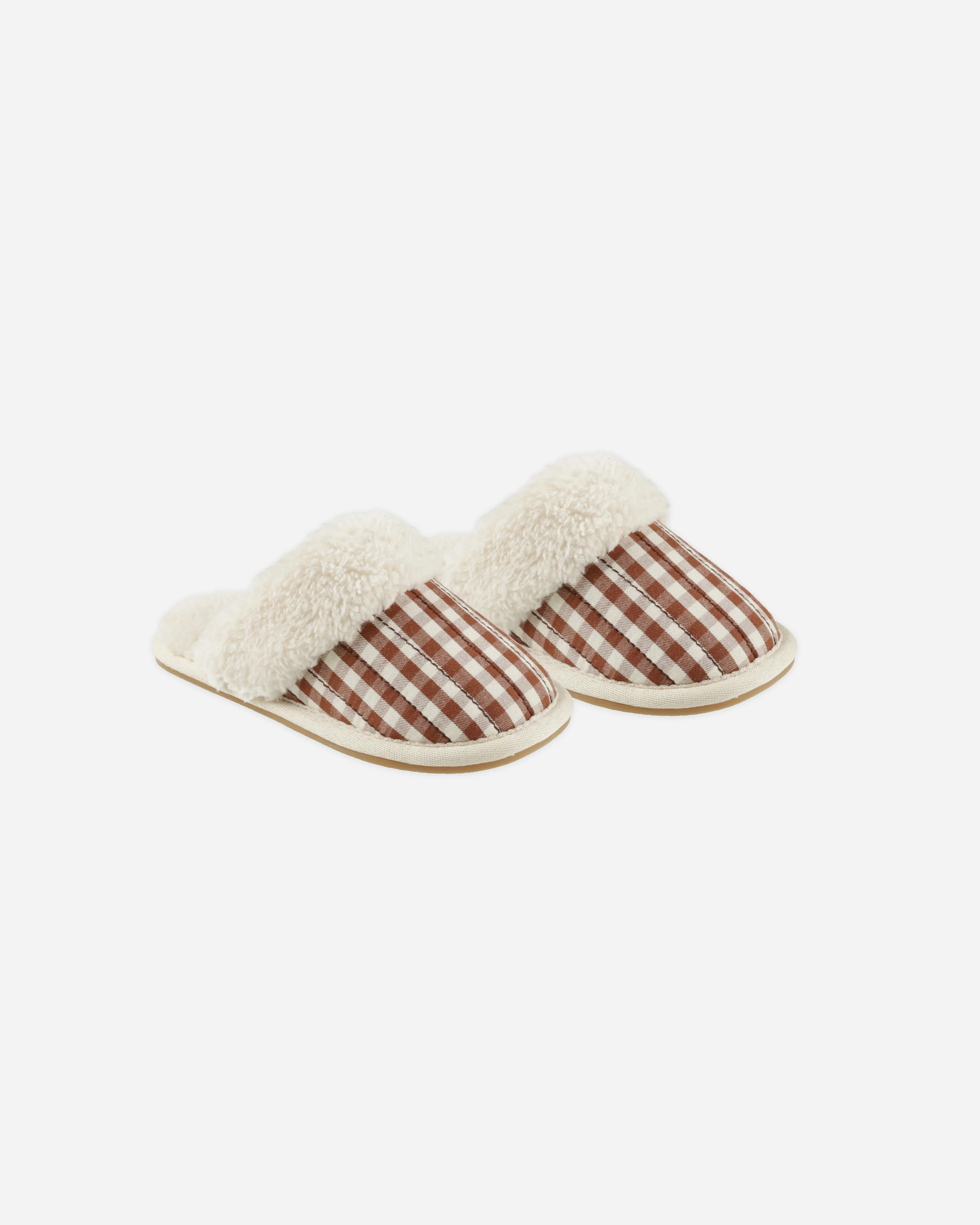 Slippers || Brick Gingham | Rylee + Cru