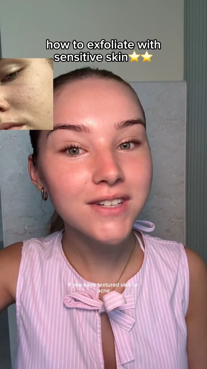 How to exfoliate sensitive skin ⭐️

products:
@theinkeylist oat cleansing balm
@bringgreen_official cleansing foam
@eqqualberry_global ad swimming pool toner
@byoma phytomucin glow serum
@aestura.official atobarrier 365 cream

•

#lifewithmils #skintok #skincare #skincarerecommendations #acneproneskin #clearskintips #clearskin