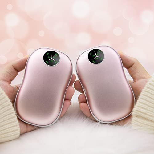 Jialexin Hand Warmers Rechargeable, 5000mAh【2 Pack】 Electric Portable Pocket Warmer/Power Bank, 2-in | Amazon (US)