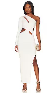 NBD Audrina Cut Out Maxi Dress in Ivory from Revolve.com | Revolve Clothing (Global)