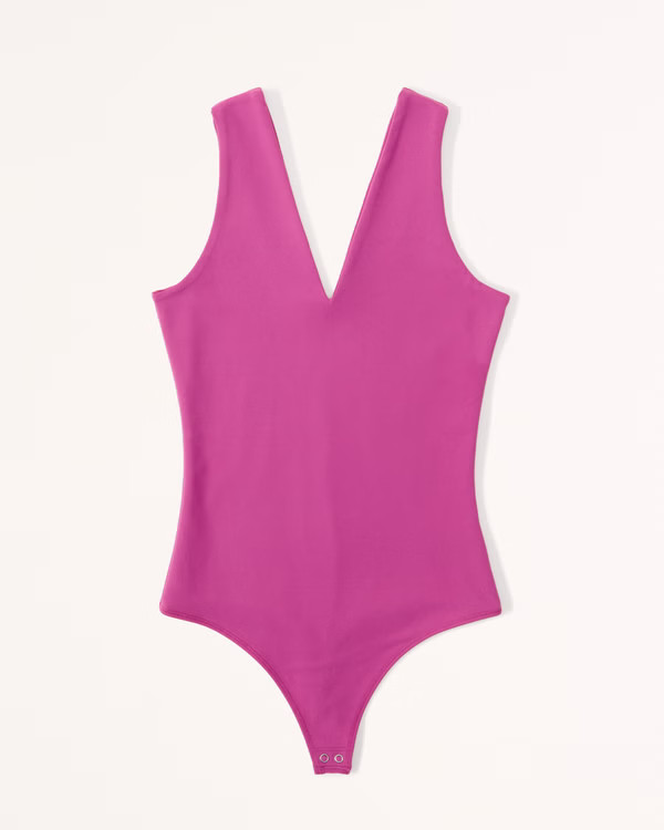 Seamless Fabric V-Neck Bodysuit | Abercrombie & Fitch (US)