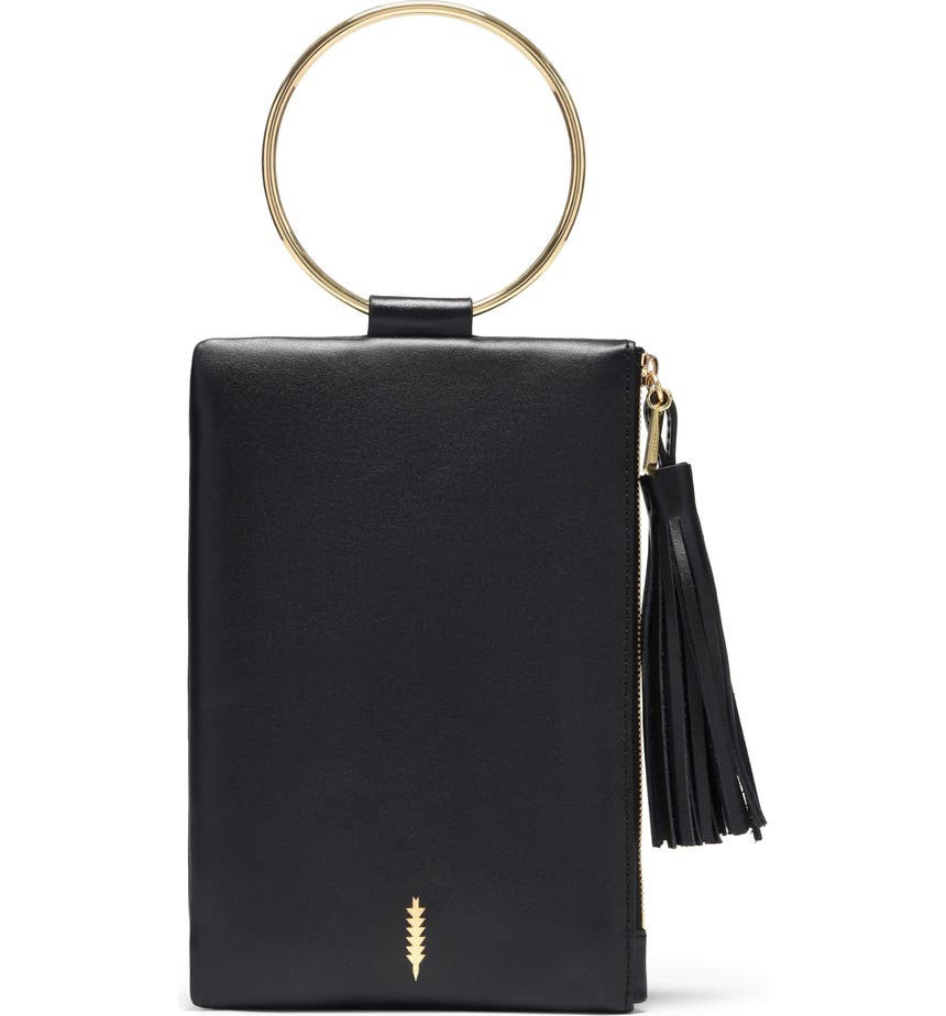 Nolita Ring Handle Leather Clutch | Nordstrom