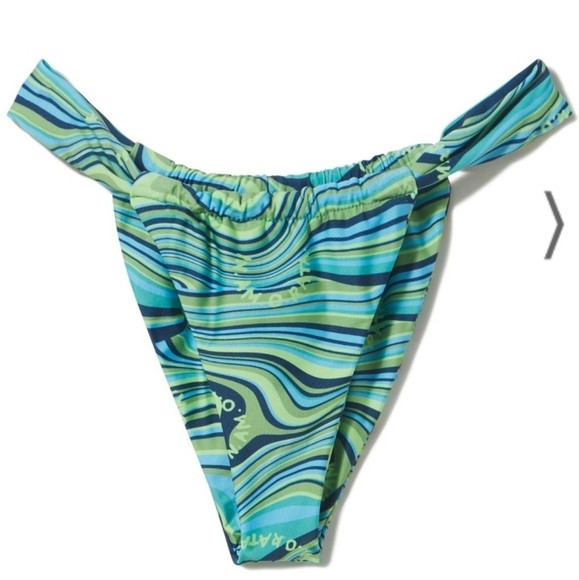 NWT Inamorata "Neptune" Cheeky Bikini Bottoms in Pacific Swirl Size XL | Poshmark