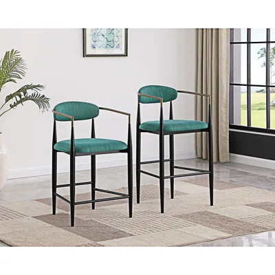 Upholstered Counter Chair (Set Of 2) | Wayfair North America