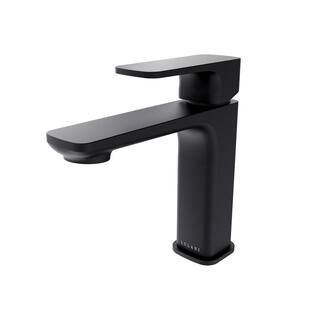 Lulani Corsica Collection. Single Hole Single-Handle Bathroom Faucet. in Matte Black finish.-BA-3... | The Home Depot