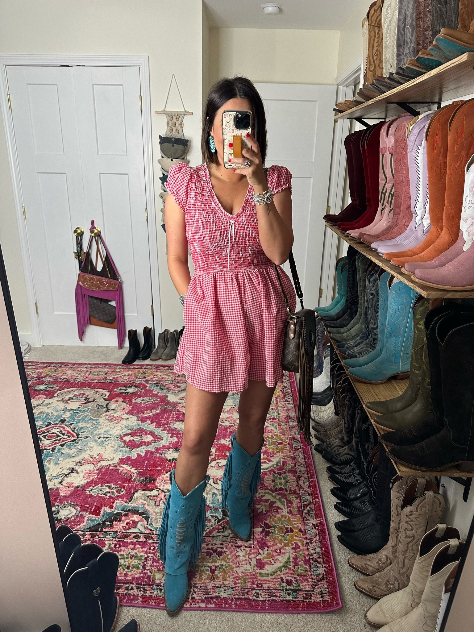 Wearing a medium in this western gingham romper from Amazon

#LTKootd #LTKgrwm