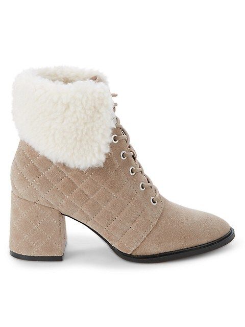 Cantyn Faux Fur-Trim Suede Booties | Saks Fifth Avenue OFF 5TH