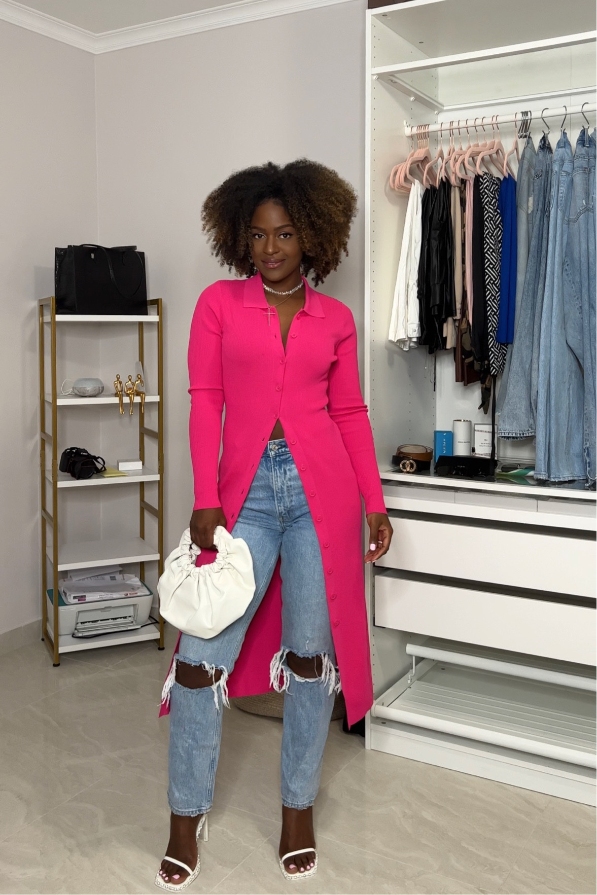 Pink Button up dress styled as a blouse  #ltkfashion 

#LTKunder100 #LTKstyletip