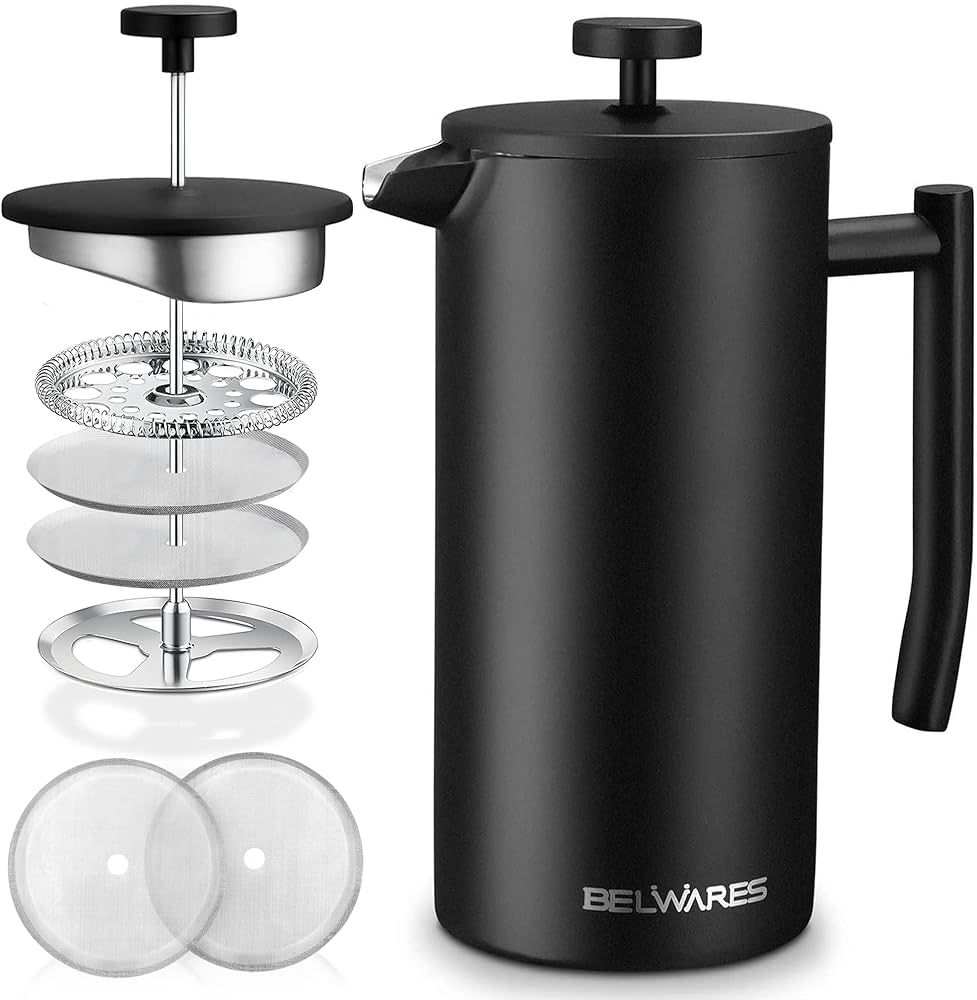 Large French Press Coffee Maker - 50oz Coffee Press, French Press Stainless Steel - Insulated Fre... | Amazon (US)